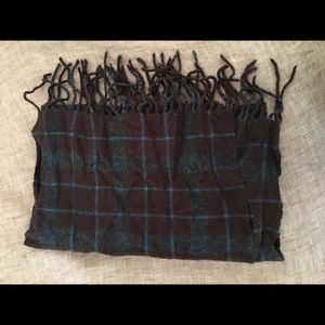 Plaid cashmere scarf